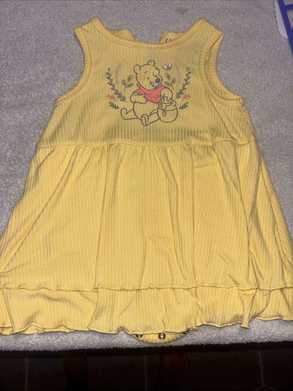 Disney Yellow Winnie the Pooh Tiered Sundress